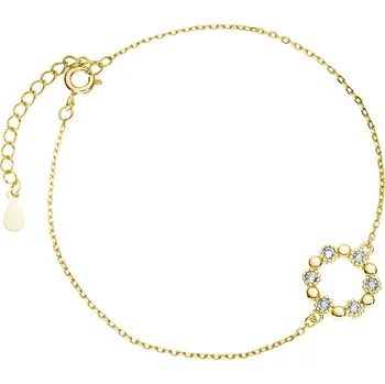 Náramek Olivie Stříbrný náramek KRUH GOLD 5204 Ag 925; ≤1,8 g.