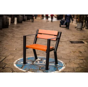 Zahradní lavice PROFICITY Parkové židle GLADIATOR S&nbsp;LOKETNÍ OPĚRKOU Barevná kombinace: Palisandr