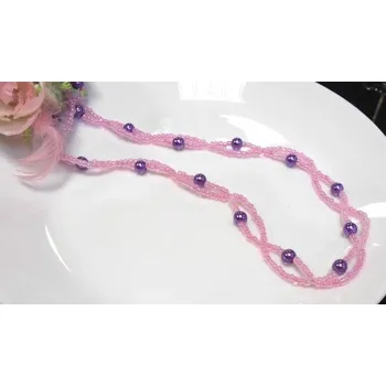 Náhrdelník Náhrdelník perličkový růžový NJ506