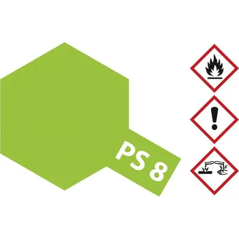 Modelářská barva Tamiya airbrush akrylová barva světle zelená PS-8 nádoba se sprejem 100 ml