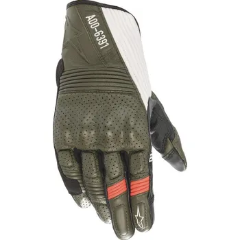 Moto rukavice Rukavice KEI kolekce DIESEL JEANS, ALPINESTARS (zelená/černá/červená/bílá) (Velikost: 2XL)