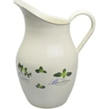 Krémový smaltovaný džbán s bylinkami Herbs - 20*26cm - 2.5L