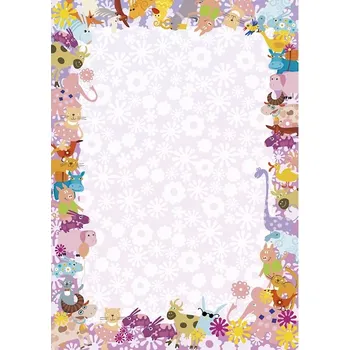 Umělecký papír Diplom A4 - dětský motiv zvířátka, 170 g/m2, 25 ks