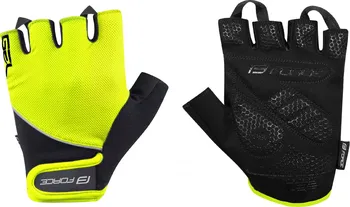 Cyklistické rukavice Force Gel fluo/černé XS