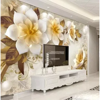 Tapeta Solution Media 3D tapeta - Zlatý květ MU2510 1 - Voděodolné plátno - Textilní tapeta omyvatelná - 250g/m2