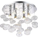 Azzardo AZ2572 závěsný lustr Luvia 6x40W | GU10 | IP20 - čiré sklo + STOLNÍ OTOČNÝ VENTILÁTOR BERGEN - NASTAVITELNÝ, BÍLÝ