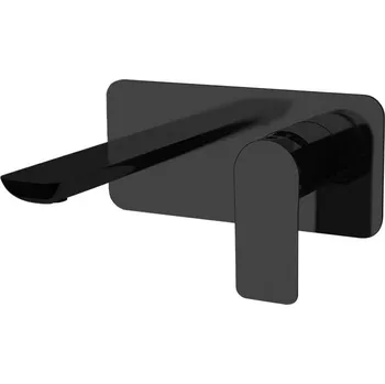 Vodovodní baterie Sanjet Baterie umyvadlová INFINITY BLACK ze zdi prodloužená, ramínko 23 cm