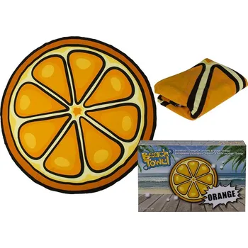 Osuška MODOM Plážová osuška kulatá 150 cm pomeranč