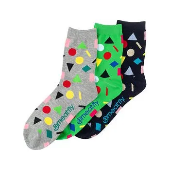 Pánské ponožky Meatfly ponožky Multi Shape socks Triple Pack | Mnohobarevná | Velikost M/L