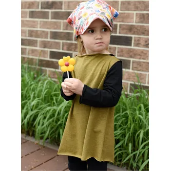 Dámská tunika hořčicově žlutá melírovaná tunika