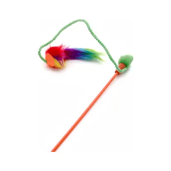 Hračka pro psa JK škádlítko s plyšem a TPR míčkem 40 cm