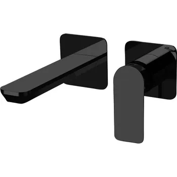 Vodovodní baterie Sanjet Baterie umyvadlová INFINITY BLACK ze zdi II, ramínko 18 cm