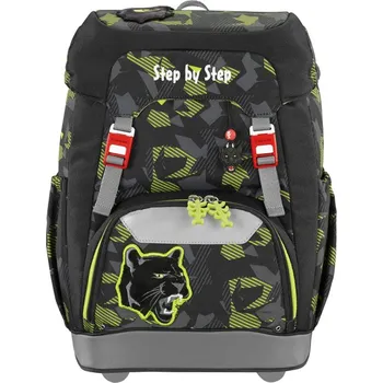 Školní batoh Hama 129660 Školní batoh Step by Step GRADE Černý panter+ BONUS Desky na sešity za 1,- Kč