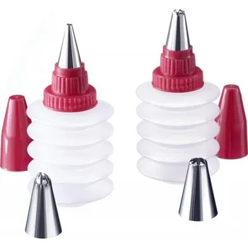 Westmark Sada 2 dekoračních lahví a 4 nerezových nástavců