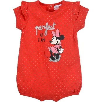 Dětská móda Minnie Mouse červené dívčí body s puntíky Velikost: 81