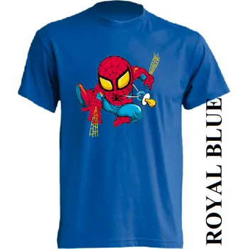 Chlapecké tričko detske-levne-bavlnene-tricko-potisk-spiderman Barva: Royal blue - královsky modrá, velikost: 104