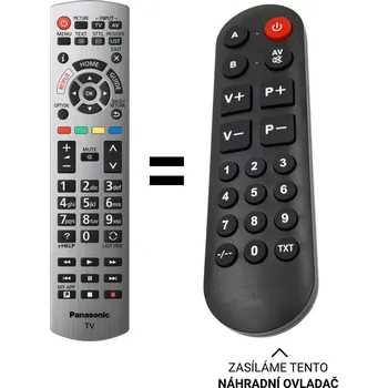 Panasonic TX-43HX940E náhradní dálkový ovladač pro seniory.