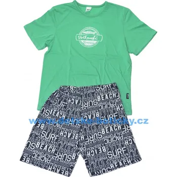 Pánské pyžamo Pleas 147611-703 světle zelená 164