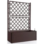 Truhlík na květiny NATURAL DELUXE SE STĚNOU 100 hnědá Hnědá