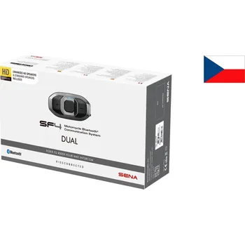 Interkom na motorku Bluetooth handsfree headset SF4 (dosah 1,2 km), SENA (sada 2 jednotek)