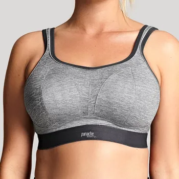 Podprsenka Panache Sport - Panache Sport sportovní podprsenka bez kostic charcoal/marl 36D 7341B