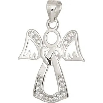 Přívěsek Stříbrný přívěšek anděl se zirkony AGH234