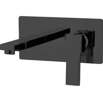 Vodovodní baterie Sanjet Baterie umyvadlová QUADRO BLACK ze zdi, ramínko 18 cm