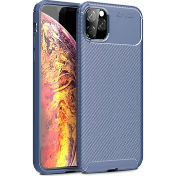 Telefonní příslušenství Kryt Xiaomi Redmi 9 case Armored Shockproof Carbon Fiber blue