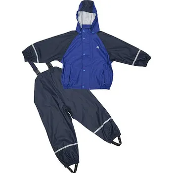 Pláštěnka ELKA - dětský set do deště - modrý, zateplený fleecem Velikost: 98/104