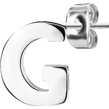 Náušnice Šperky4U Ocelová náušnice 1ks - iniciála - OPN1230-G