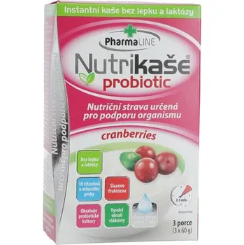 Speciální výživa PharmaLINE Nutrikaše probiotic cranberries, 3x 60 g