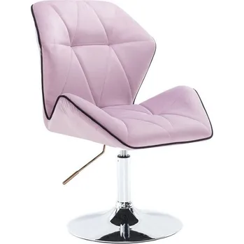 LuxuryForm DESIGN Kosmetická židle MILANO MAX VELUR na stříbrném talíři - levandule