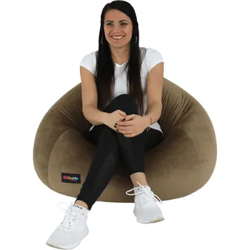 Sedací pytel Sedací vak, sivohnedá- TAUPE látka, TRIKALO