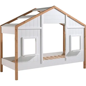 Dětská postel Bílá dřevěná dětská postel Vipack Babs II. 90 x 200 cm