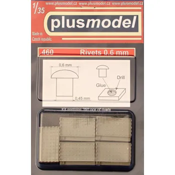 Plastikový model Plusmodel 1/35 Rivets 0,6 mm (250 pcs.)