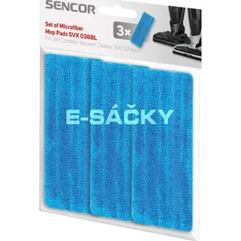Polštářky sada 3 ks do tyčového vysavače Sencor SVC074xxx CLEAN&MOP&GO