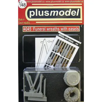 Plastikový model Plusmodel 1/48 Funeral wreaths with easels