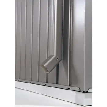 Úložný box Biohort Sada okapových svodů pro PANORAMA, šedý křemen metalíza, 2 kusy (Dva trubkové svody v barvě domu s výtokovým kolenem)