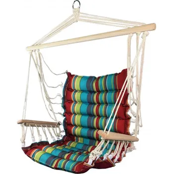 Houpací síť Houpací křeslo Sedco Super Color, Hnědo-zelené, 100 kg