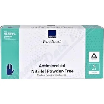 Pracovní rukavice ABENA Rukavice antimikrobiální NITRIL S modré 200k