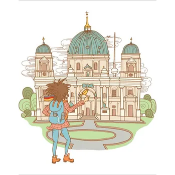 Panel na tričko z úpletu Dona 60x70 Germany / Berlín