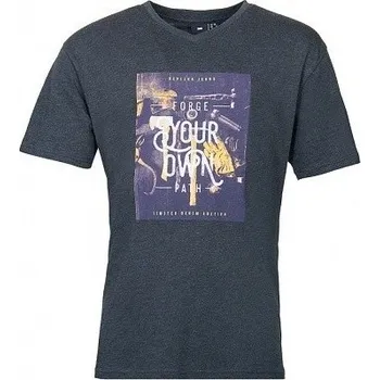 Pánské tričko REPLIKA JEANS tmavě šedé YOUR OWN 4XL- 8XL krátký rukáv Replika Jeans - 6XL