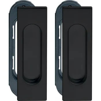 Dveřní kování Cobra úchytka 3663 bez otvoru hranatá (černá)