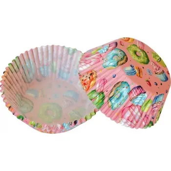 Krabice na pečivo Wilton Cukrářské košíčky - donut růžový - 50ks