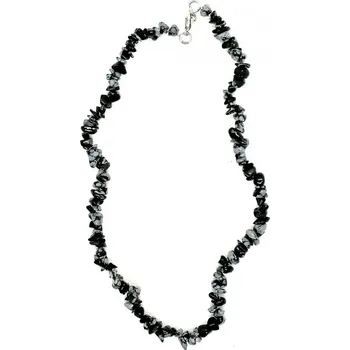 Náhrdelník Náhrdelník sekaný 45cm zap. OBSIDIÁN VLOČKOVÝ SKHS_OV