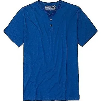 Pánské tričko ADAMO SILAS modré na knoflíčky krátký rukáv 4XL - 10XL Adamo ODE-AD-139011-340 - 5XL
