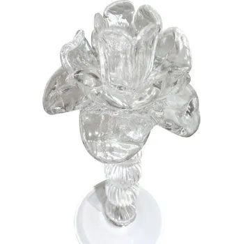 Svícen Skleněný svícen Ledový květ