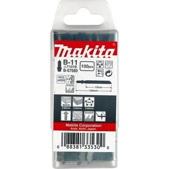 Pilový plátek 100x Pilový plátek na měkké dřevo, překližku a dřevotřísku pro přímočaré - kmitací pily Makita B-07680 - B11, 75mm, HCS