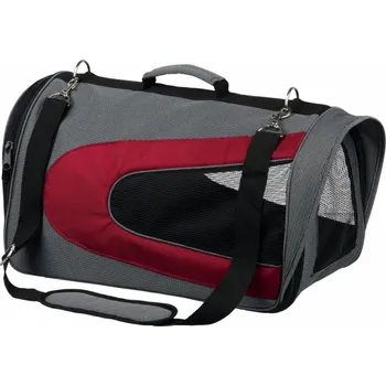 Taška pro psa a kočku ALINA bag, nylonová přepravní taška se síťkou 27x27x52 cm - šed
