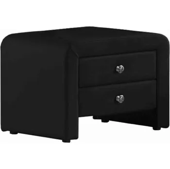 Noční stolek Noční stolek, ekokůže, černá, WILSON